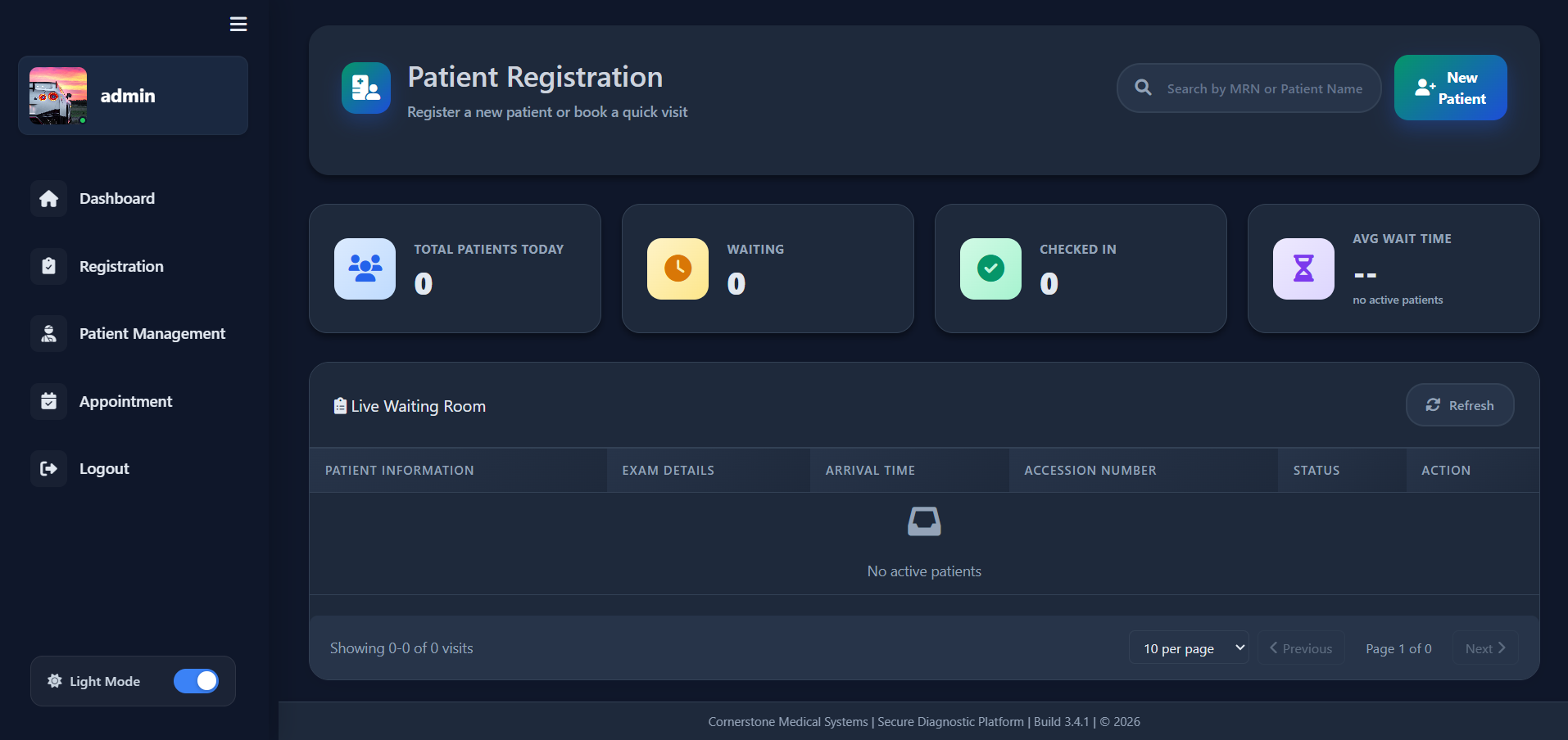 Patient Registration and Live Waiting Room